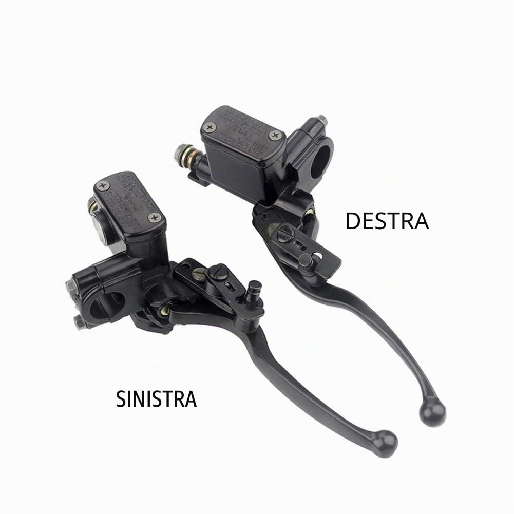 pnxq88 Leva freno Dirt Bike Clutch 50 – 250 cc Scooter universale anteriore sinistro destro accessori pompa ciclomotore Quad Buggy Cylinder manico idraulico motocicletta (sinistra)