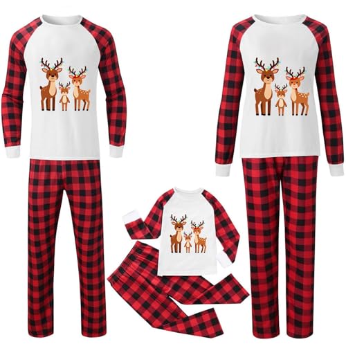Ensemble pyjama de Noël sapin à carreaux rouges, le cadeau idéal à offrir