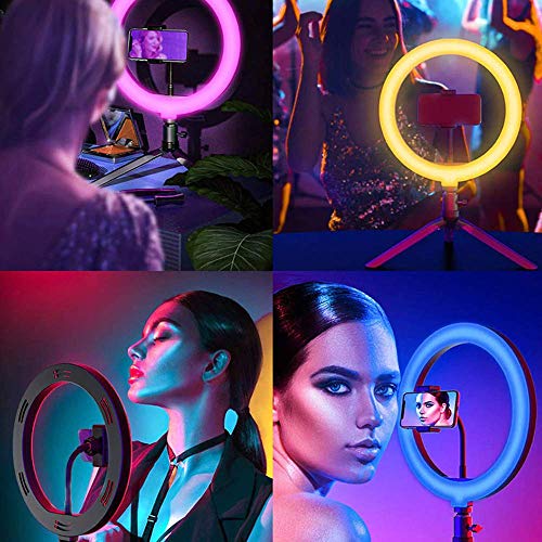 Iluminador Ring Light 30 cm RGB Tripé + Suporte Popsocket CBRN15436