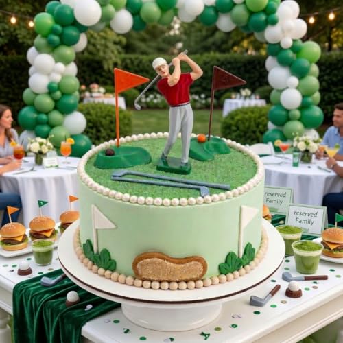 Golf Cake Topper Dekora décor de gâteau anniversaire 7 pièces - 6