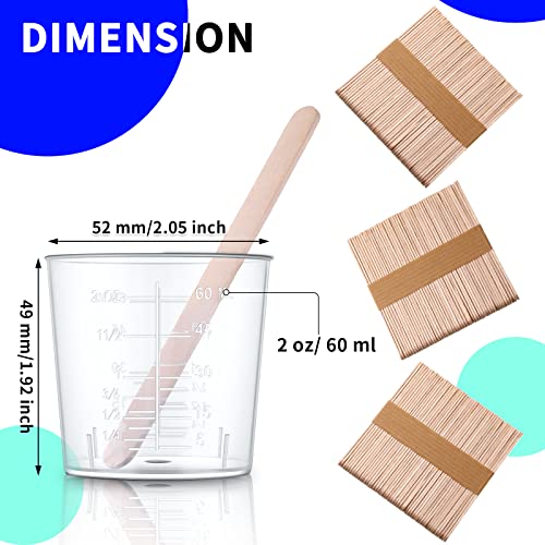Konohan 100 Vasos Medidores Plásticos 2oz 60ml Desechables miniatura 2
