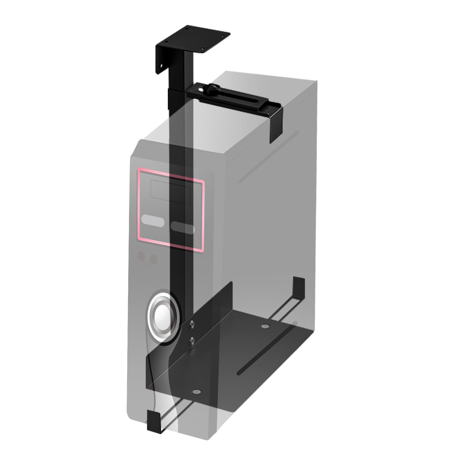 Supporto PC Scrivania Porta PC da Sotto Scrivania Regolabile, Supporto universale per Torre per Computer, Fino a 35 kg, Upporto case Porta Computer Fisso