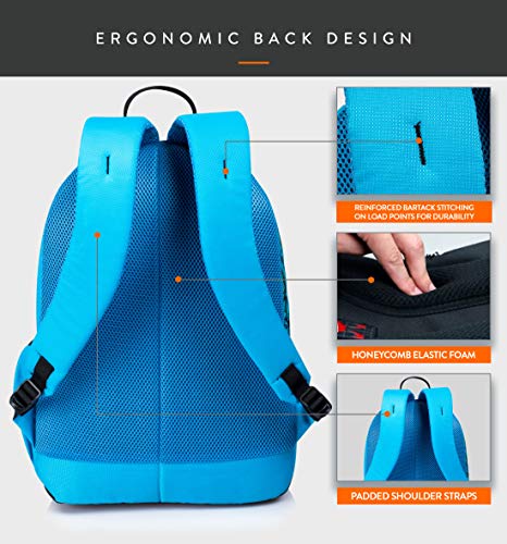 Image of Lunar's Ashland 30L Casual Water Resistant 3 Compartment Travel Bagpack /College Backpack /School Bag (Blue)