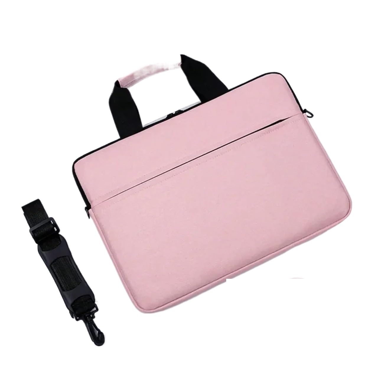 Borse for Laptop Custodia da Trasporto for Laptop da 13-15 Pollici e Tablet Tracolla in Tessuto Idrorepellente Business Casual School per Lavoro(Pink,15.6 inch)