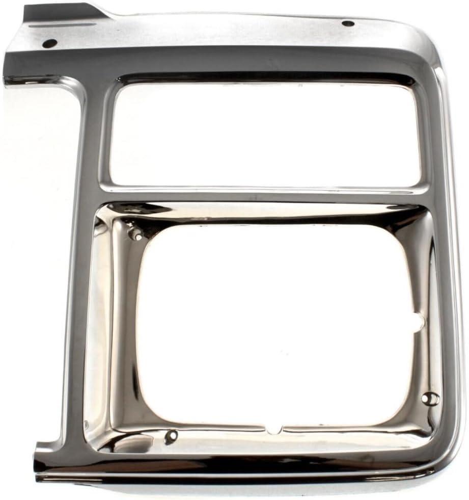 Headlight Set Door Fits Left & Right w/Parking Light Hole 2Pc (Chrome)