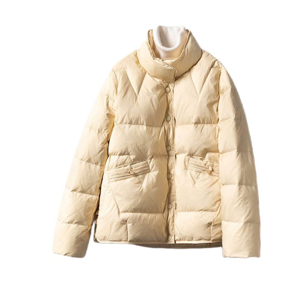 BROLEO Chaqueta Acolchada Mujer,Chaqueta Acolchada Ligera Y Cálida con Cuello Alto,Abrigo A Prueba De Viento con Bolsillo,Chaqueta Aislante,Trabajo Al Aire Libre,Regalos para Damas Otoño Invierno