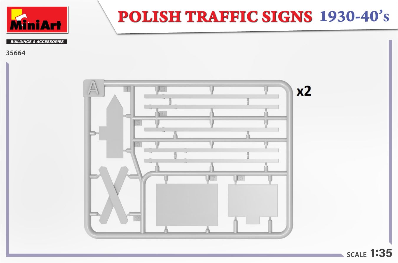 Miniart 1:35 - Traffic Signs Polish 1930's - 40's - Image 4
