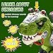 Dinosaur Ride On Toy Cars for Kids, Toddler Electric Ride On Toys with Music, Light & Smoke, Preschool Kids Scooter Foot-to-Floor Walker Indoor Outdoor, Christmas Birthday Gifts for Boys Age 3 4 5