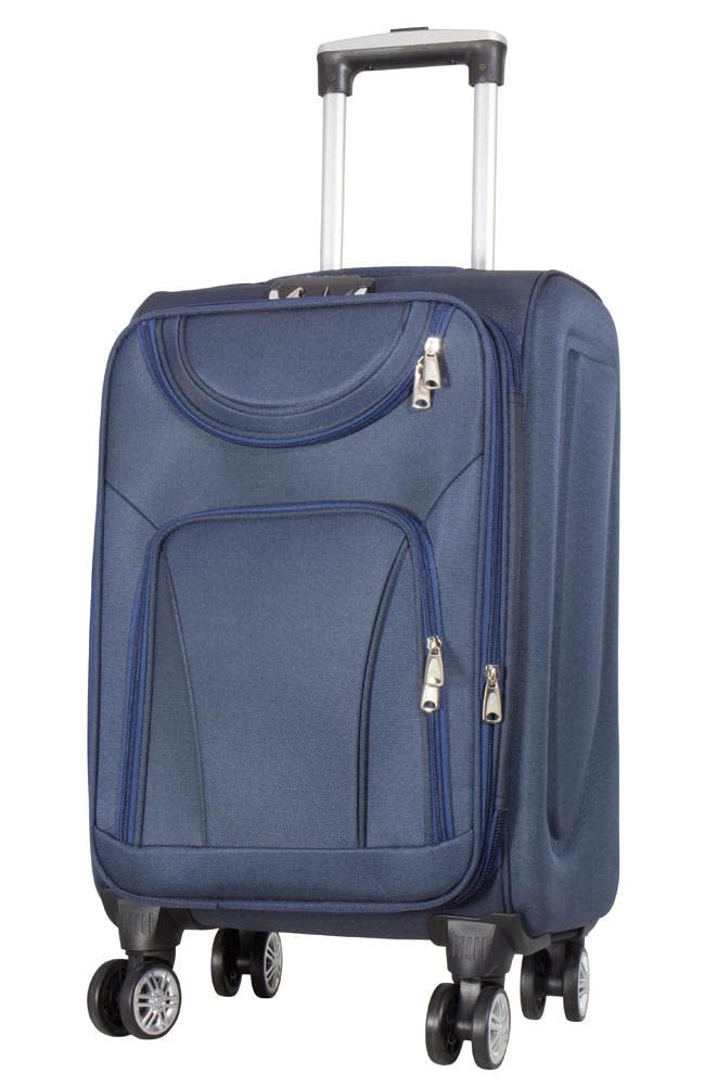 Weichgepäck-Trolley »Maribor«, 4 Rollen, aufrecht rollbar Farbe Blau Gr. M