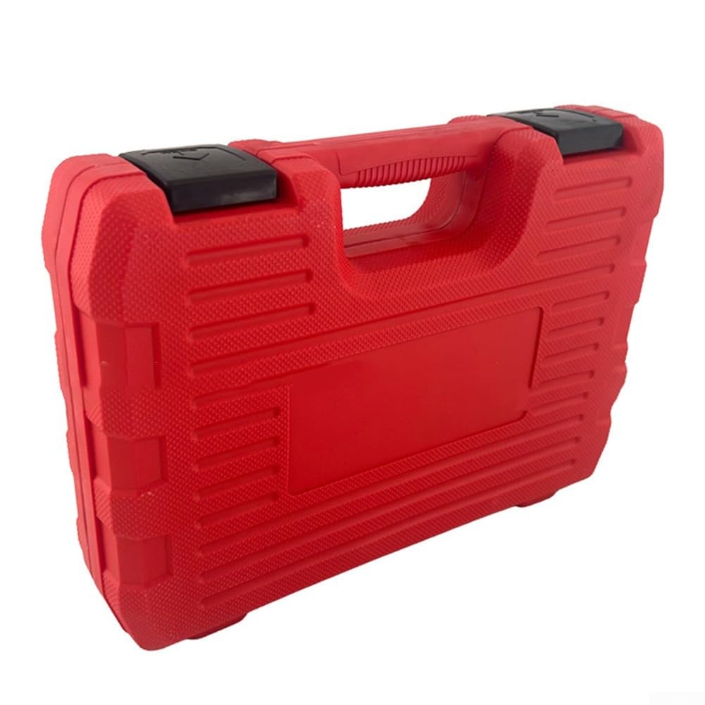 Lot de 95 douilles 3/8" en acier CR-V avec poignée à cliquet, tailles métriques et SAE, douilles profondes à 6 pans pour réparation automobile et générale