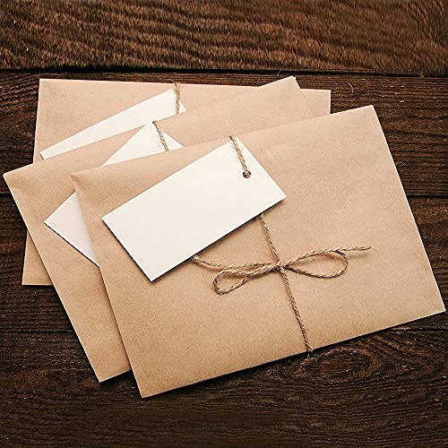 150 Pcs Bulk A9 Invitation Envelopes In Brown Kraft Peel & Press Self Seal 5 3/4 X 8 3/4 Envelopes 100Lbs. Paper Stock For Wedding Holiday Baby Shower Invitations Announcement Mailing Greeting Cards #TOP4