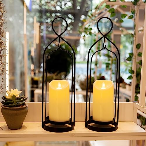 HPC-Decor-155in-Candle-Sconces-Wall-Decor-Set-of-2-Black-Metal-Candle-Sconces-with-LED-Candles-Hooks-Handmade-Wall-Decorations-for-Home-Decor-Living-Room-Dining-Room-Bedroom-Bathroom HPC Decor 155in Candle Sconces Wall Decor Set of 2 Black Metal Candle Sconces with LED Candles Hooks Handmade Wall Decorations for Home Decor Living Room Dining Room Bedroom Bathroom
