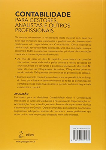 Contabilidade para Gestores, Analistas e outros Profissionais: De Acordo com os Pronunciamentos do C