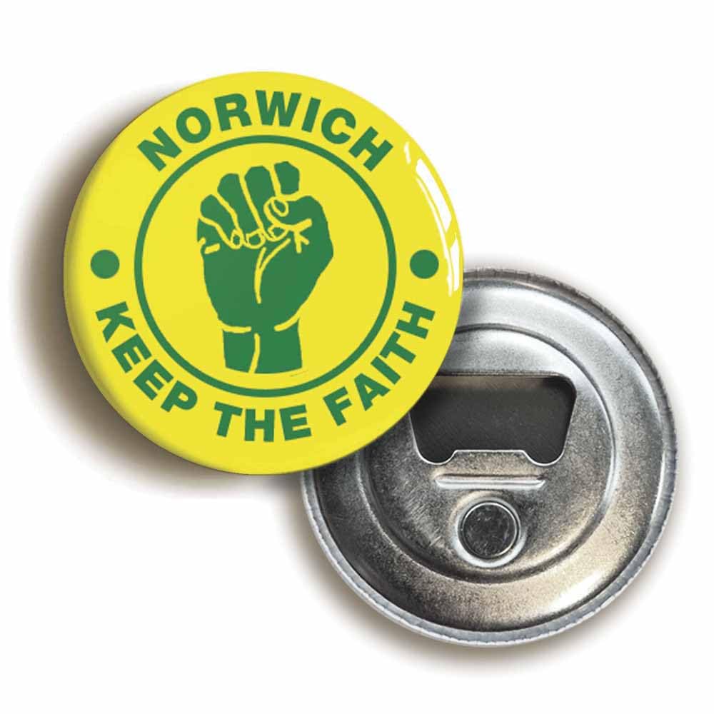 Ozorath Norwich Keep The Faith Northern Soul Bottle Opener Fridge Magnet (Circular 2.3Inch / 59Mm Diameter)