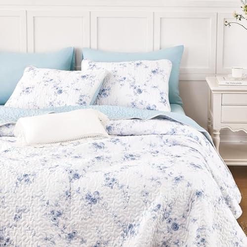 Wake In Cloud - Floral Quilt Set, Vintage Flower Shabby