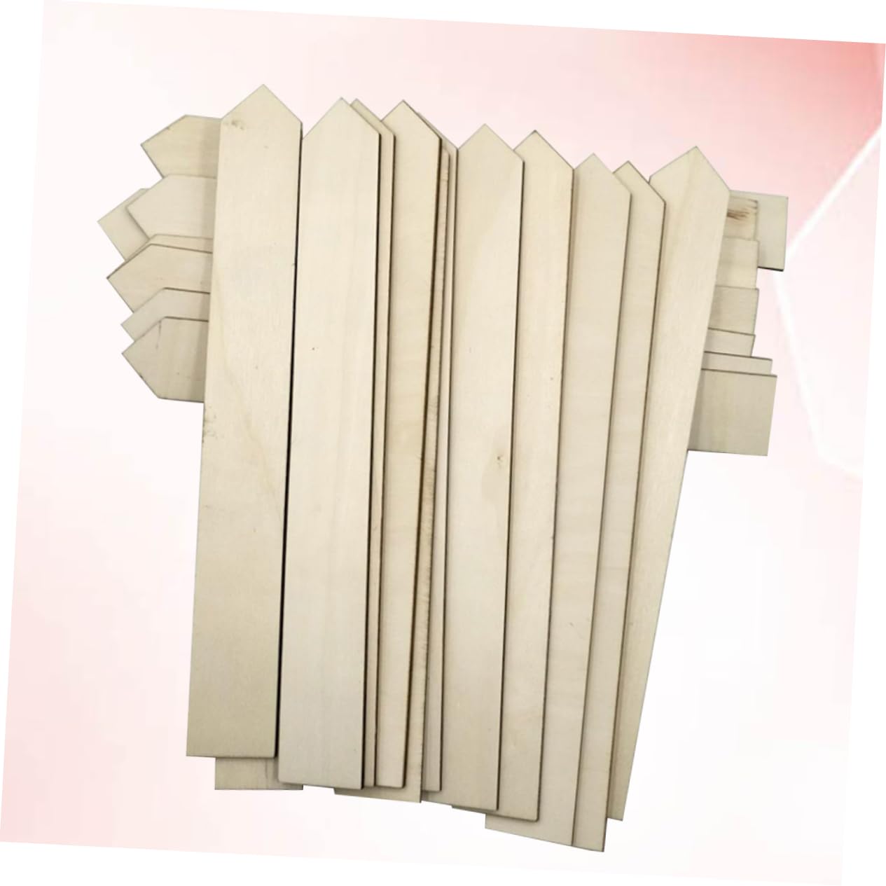 Kisangel Étiquettes De Jardin En Bois Solide 24x3 Cm Pour Potager Et Plantes, Lot De 100 Pièces, Longues Bandes Résistantes Pour Marquage Extérieur
