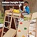 LINKHOO Large Wooden Indoor Jungle Gym for Kids Ages 2-6, Montessori Climber Playset w/Slide, Climbing Net, Monkey Bars, Swing- Indoor Playground Birthday Gift