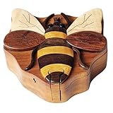WOOD INTARSIA Bee - Secret Wooden Puzzle Box
