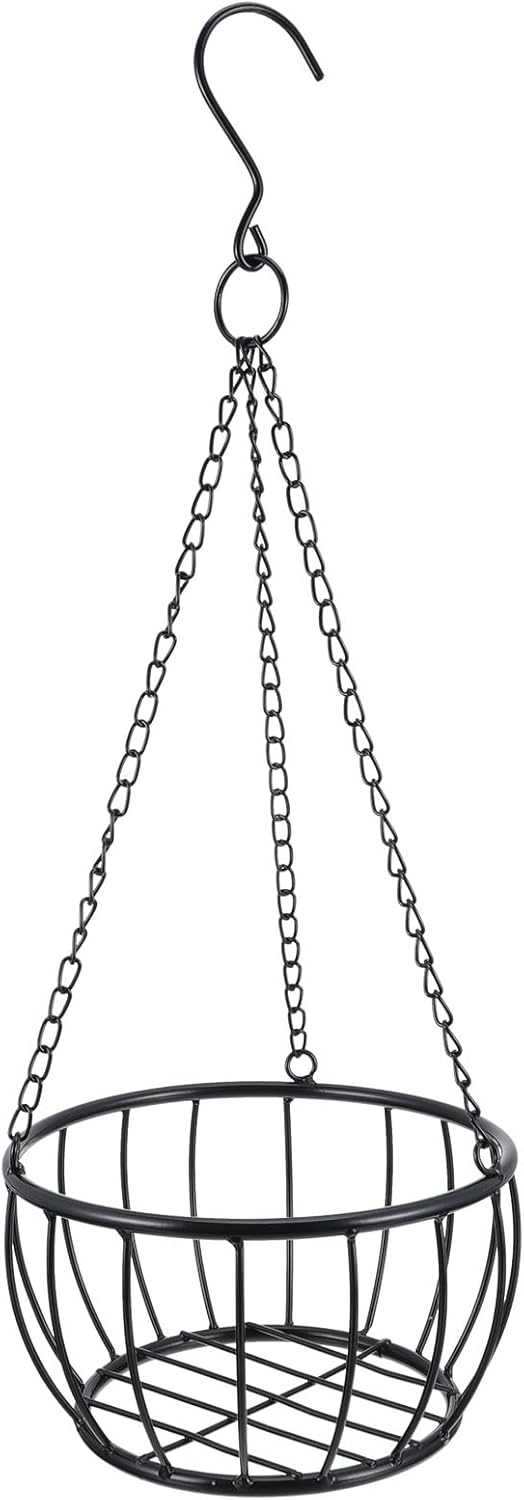 GANAZONO Hanging Planter Basket Durable Iron Hanging Basket for and Balcony Decor Space-Saving Design for Display and Use