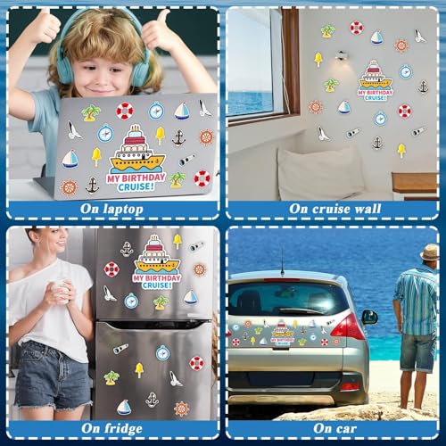 28 imanes decorativos para puerta, tema crucero miniatura 6