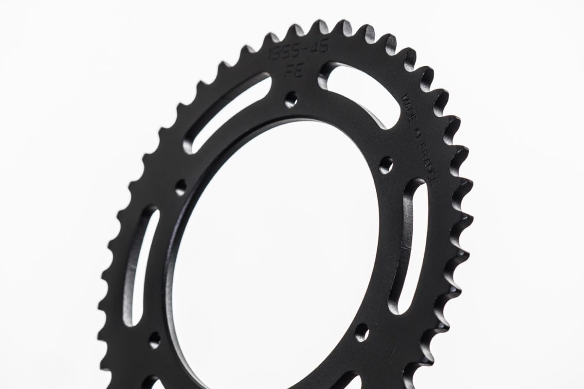 Kettensatz für Kettenritzel, hyperverstärkt, RK, kompatibel mit Derbi GP1 V2 50 2005 19X45 Stahlkrone