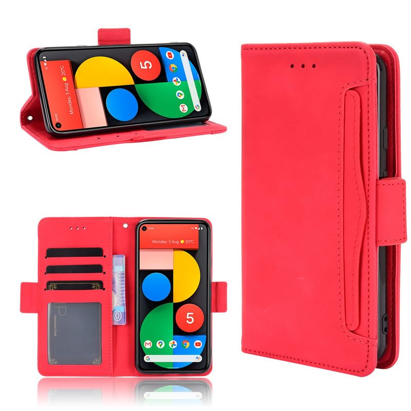 Housse Pixel 4a 4G rouge avec porte-cartes pour simplifier vos déplacements urbains