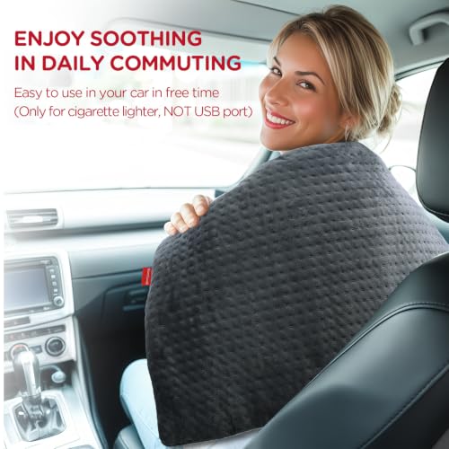 Image of Comfytemp 12V /24V Car Electric Blanket for Back Neck Shoulders Hip 17 inchx33 inch