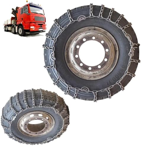 Car Tire Chains Snow Chains for Semi Trucks Snow Chains for Car Tires Universal Metal Tire Chains for SUV Trucks Pickup Trucks Semi Trucks Van Dually Trucks ATV Light Truck 9mm 2pcs 315/80R22.5