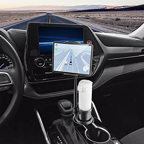 Car Cup Holder Phone Mount, 2 In 1 Universal Cell Phone Mount For Car, Adjustable Long Gooseneck Phone Holder 360° Strong Cup Holder For Car, Compatible With All 4.7''-8.2'' Smartphone Pad Devices #TOP6