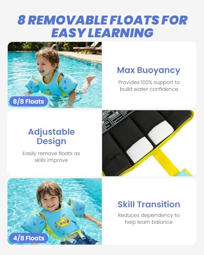 Image of Gogokids Puddle Float Jumper 24-66 Pounds, Toddler Swim Vest Kids Floaties