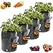 Produktbild Pflanzen Tasche, 4 Stück Kartoffel Pflanzbeutel, Pflanzsack PE Grow Bag mit Griffe für Kartoffeln, Tomaten, Blumen, Süßkartoffeln und Mehr