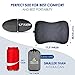 Hikenture Ultralight Inflatable Pillow with Removable Cover for Neck Lumber Support - Upgrade Washable Travel Air Pillows for Camping, Hiking, Backpacking (Grey)