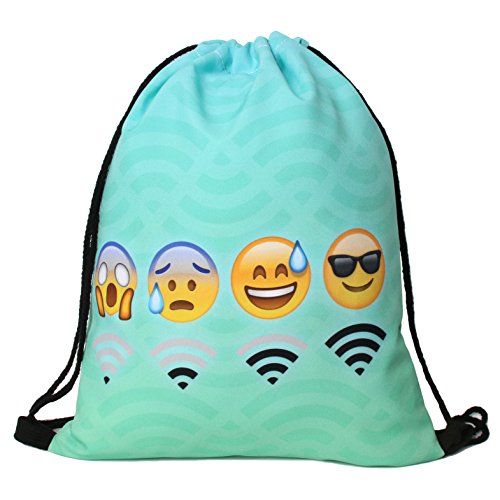 Deanfun Men's Women's Print Shoulder Drawstring Bag Backpack String Bags School Rucksack Gym Handbag (animals,foods)15