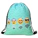 Men's Women's Print Shoulder Drawstring Bag Backpack String Bags School Rucksack Gym Handbag (animals,foods)15"x11" (DB-112)