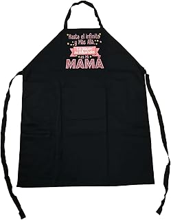 DELANTAL FRASE : " HASTA EL INFINITO Y MAS ALLÁ LA MEJOR DEL MUNDO ES MI MAMÁ " REGALO MADRE DÍA DE LA MADRE REGALO ABUELA