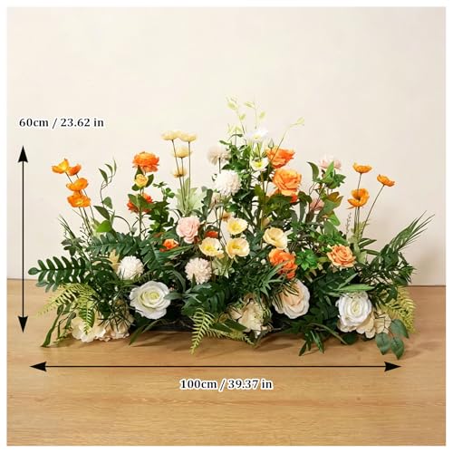 Fleurs fausses à plusieurs styles de 100x60cm pour allée de mariage durable