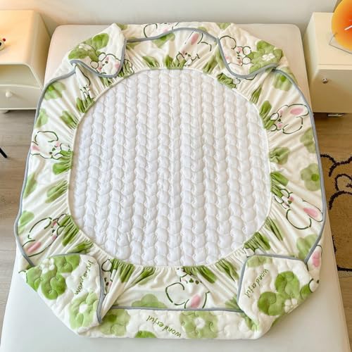 Funda de Sábana de Terciopelo Color Leche Texturizada Premium 2