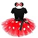 Produktbild iEFiEL Mädchen Kinder Maus Kostüm Kleid 86 92 98 110 116 128 140 Karneval Party Hochzeit Tutu Kleid +Ohren