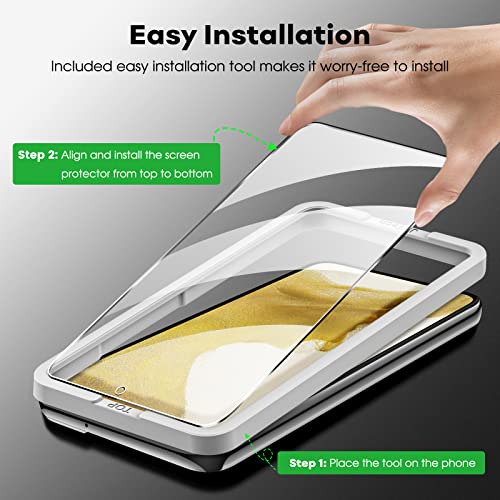 JETech Screen Protector for Samsung Galaxy S22, 2+2 Pack by JETech - Used condition - Image 4