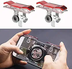 Controle de celular para gatilho de jogos móveis, controle de jogo com 6 gatilhos para iPhone e telefones Android, compatível com PUBG Mobile/Knives Out/Call of Duty Mobile