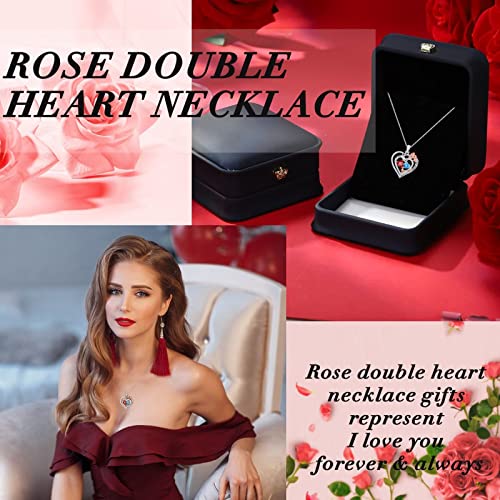 Iefil Anniversary Birthday Gifts For Women, Birthstone Necklace For Women Anniversary Love Gifts For Women Wife Her Topal Sapphire Necklace April September Birthstone Jewelry Mothers Day Christmas Gifts #TOP6