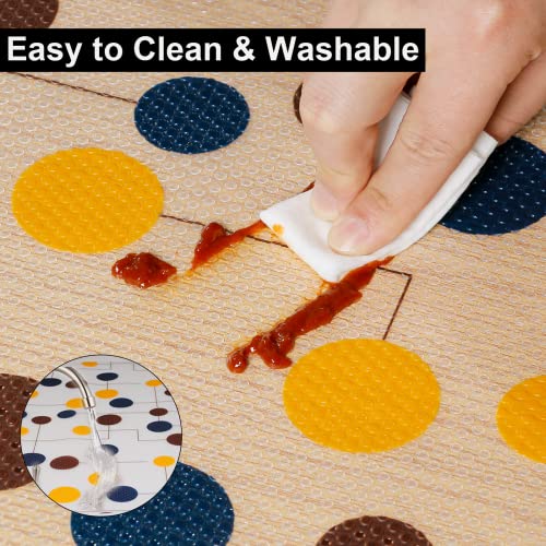 Cooyes Shelf Liners For Kitchen Cabinets, Non-Adhesive Shelf Cabinets Drawer Liner, Non-Slip Washable Refrigerator Drawers Mat For Kitchen Shelves, Pantry, Desks, Cupboard #TOP3