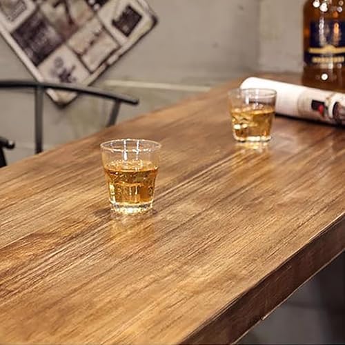 Industrial Solid Wood Bar Height Table - Rectangular Counter Height Dining & Pub Table, Tall Narrow Sofa Table, 78.7" Brown Finish, No Stools Included