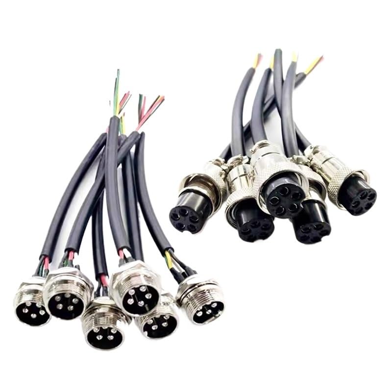GX20 2 3 4 5 6 7 8 9 10 12 14 15-pinowe gniazdo wtykowe lotnicze z kablem złącza przewodu 7-20 A 250 V męska i żeńska linia przyłączeniowa (męskie z przewodem, 20 CM_8P)