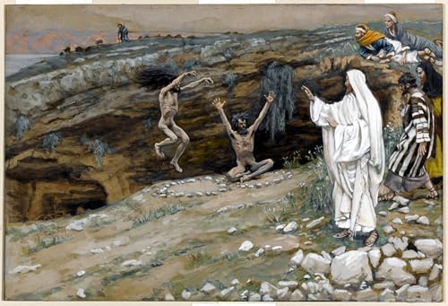 Tableau Impressions d'art Mural les deux hommes possédés d'esprits impurs par Jacques 60x90cm