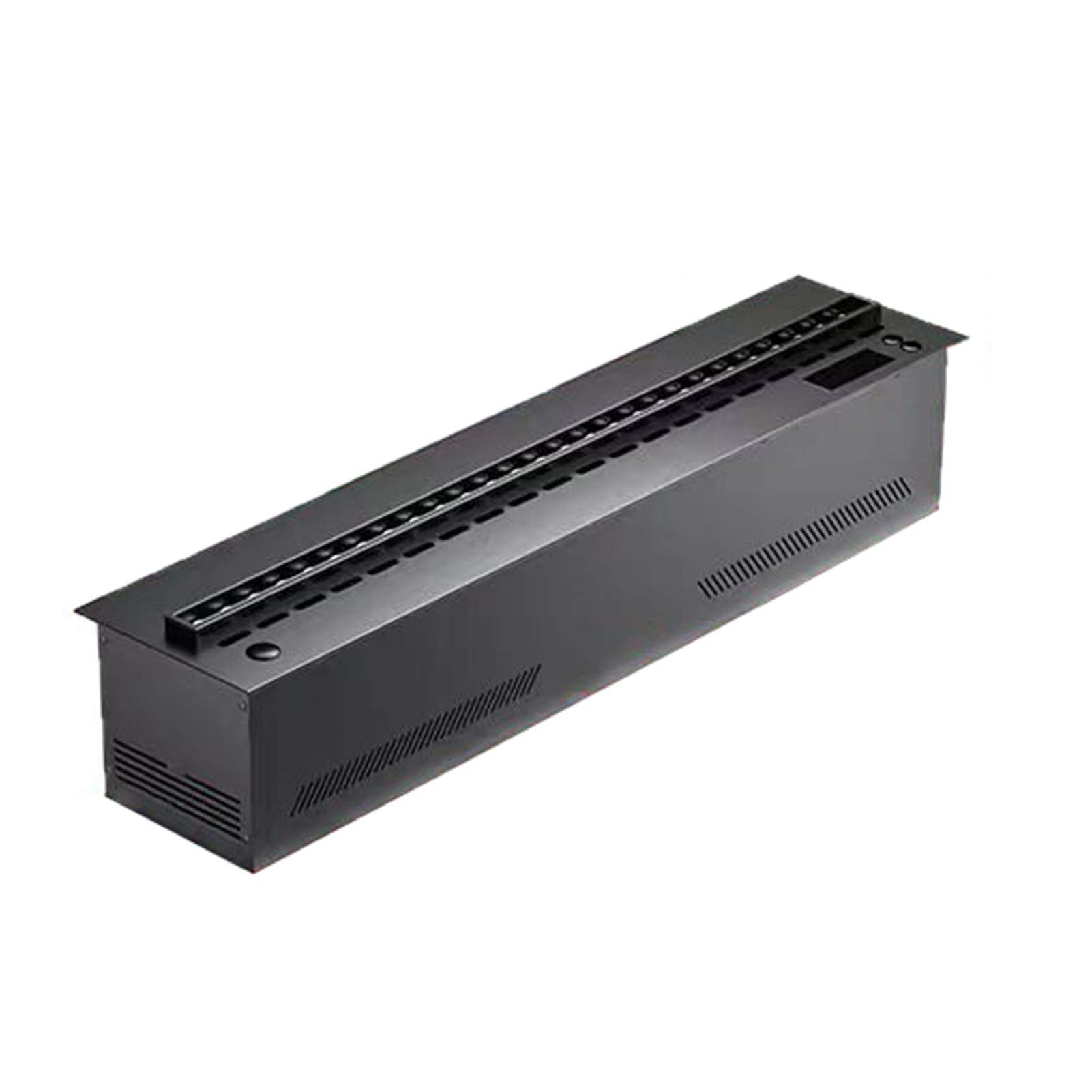SenhE Insert de Cheminée Électrique 3D à Vapeur d'eau, Cheminée Électrique, Design Ultra Mince 3 mm, Surface Brossée Inoxydable sans Chauffage, Décoration Murale