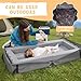 Portable Toddler Travel Bed – 3-in-1 Foldable Kids Sofa, Floor Bed & Nap Mat with Waterproof Carry Bag | High-Density Foam, Removable Washable Covers | Indoor & Outdoor Toddler Camping,Gray