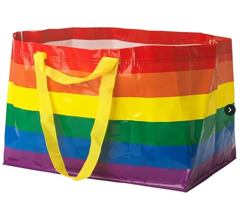 IKEA KVANTING Rainbow Pride Multicolored Bag Shopping Storage Laundry (Standard version)