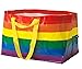 IKEA KVANTING Rainbow Pride Multicolored Bag Shopping Storage Laundry