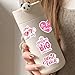 50PCS Pink Aesthetic Motivational Stickers, Inspirational Stickers for Water Bottles Laptops, Positive Affirmation Sticker for Adults Teens Kids